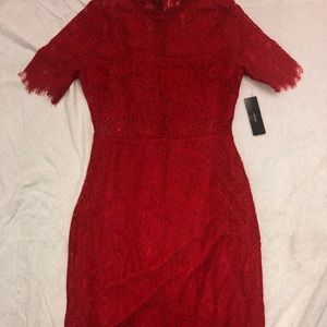 Lulus Red Lace Dress